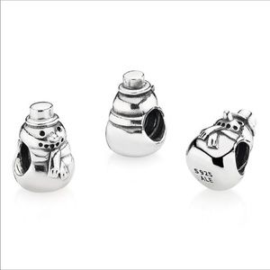 ⛄️NWOT Pandora Silver Snowman Charm - RETIRED
